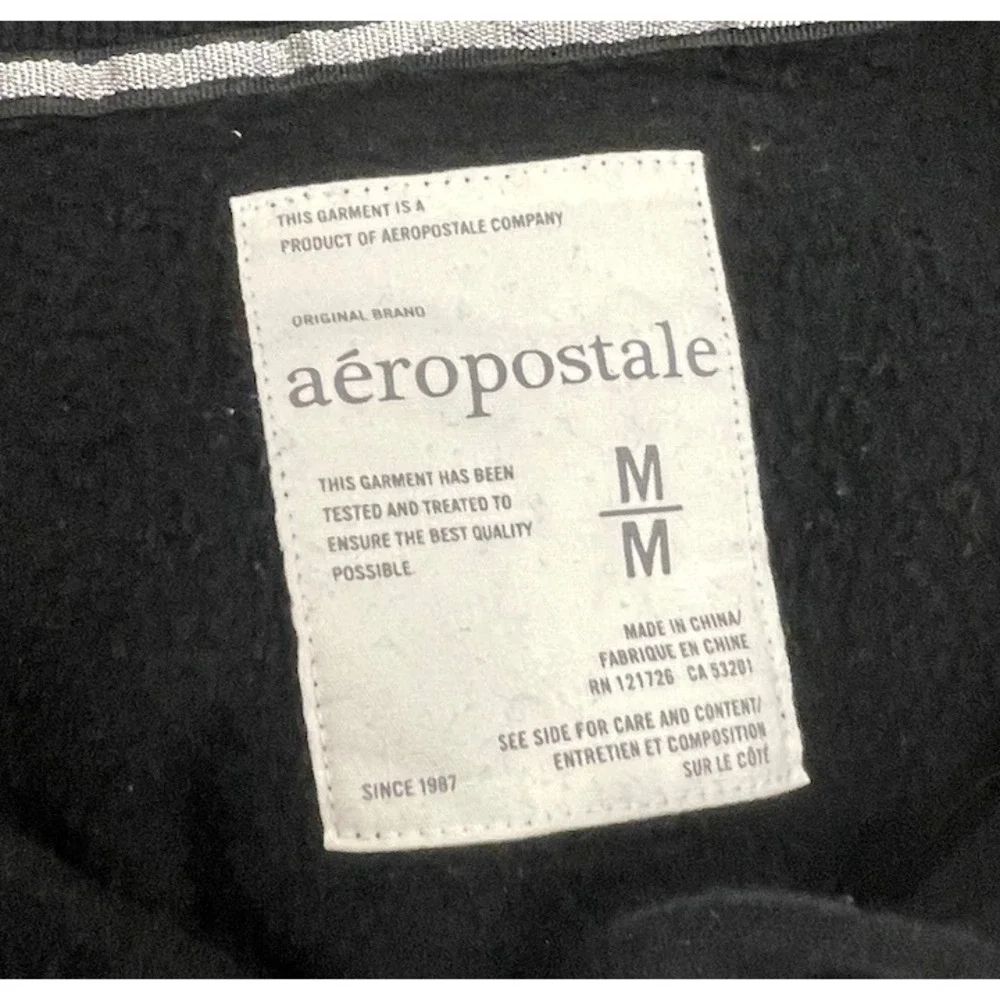 AEROPOSTALE Girls Black Multicolor‎ Hooded Sweater M